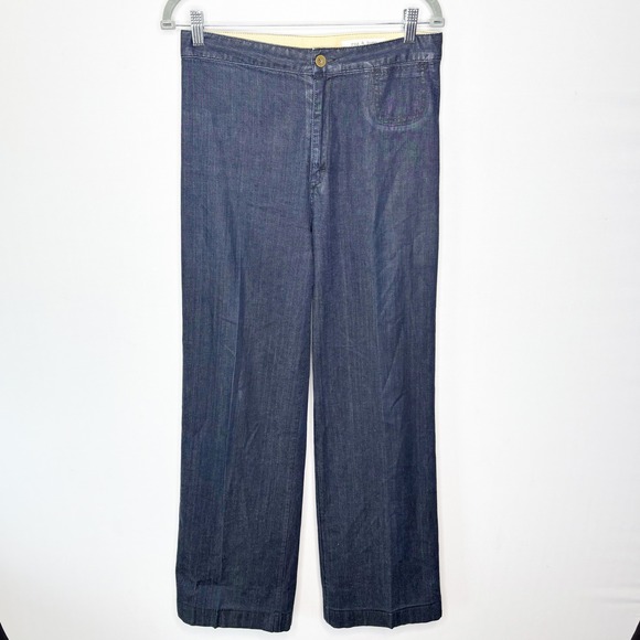 rag & bone Denim - Rag & Bone High Rise Wide Leg Trouser Jean Dark Wash Size 30 USA Classic Preppy